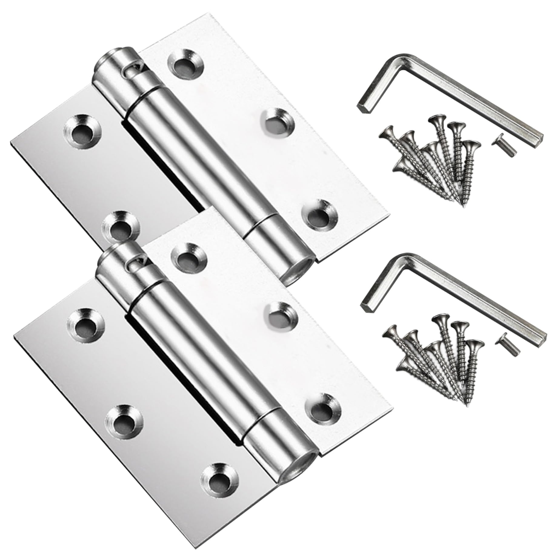 Charnières de porte à fermeture automatique en acier inoxydable avec tournevis