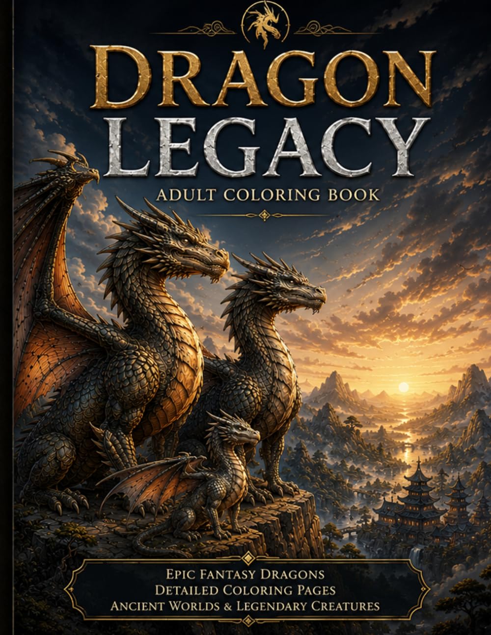 Dragon Legacy - Adult Coloring Book: Epic Fantasy Dragons • Detailed Coloring Pages • Ancient Worlds & Legendary Creatures