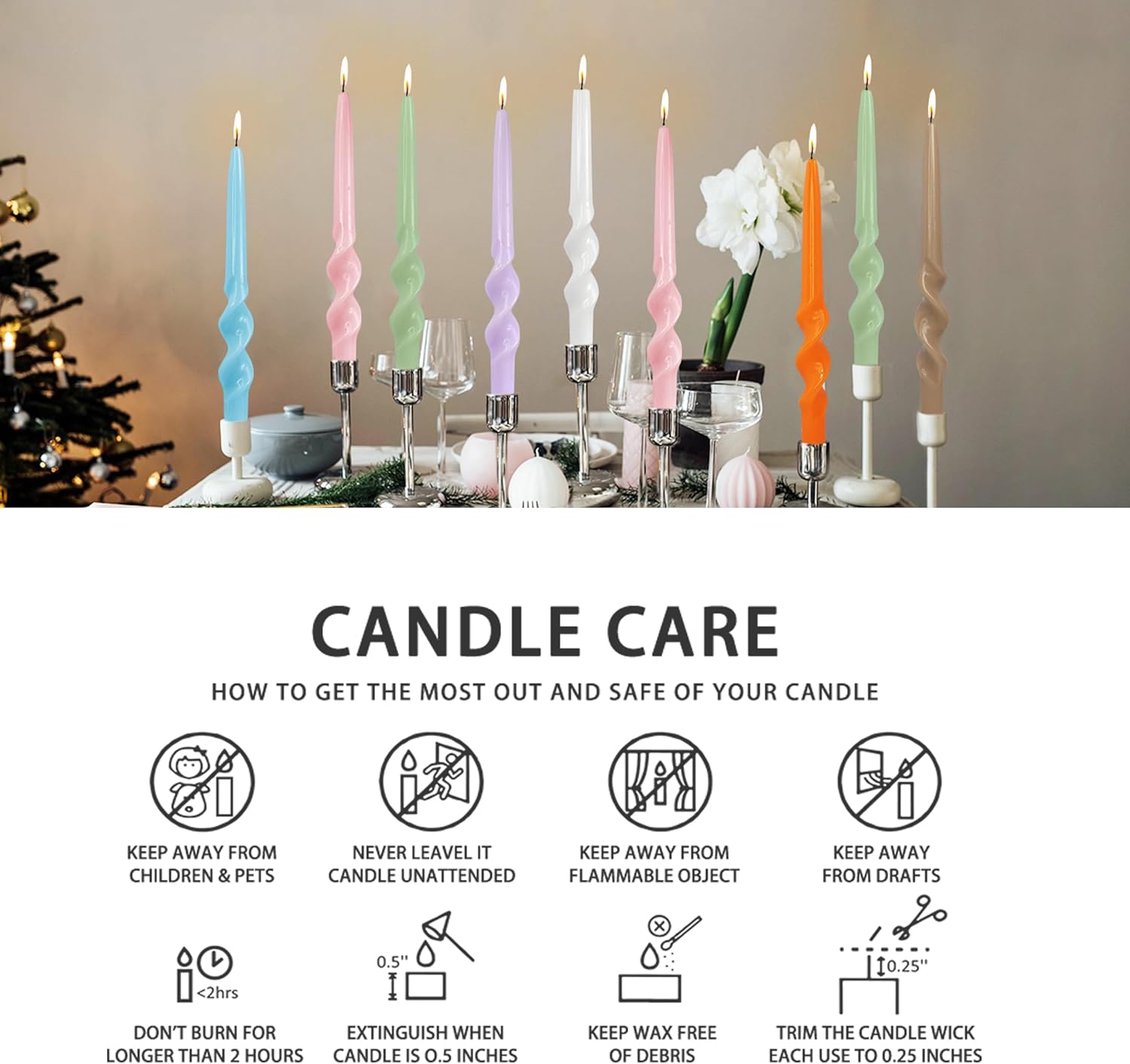 Pink and Blue Swirl Candlesticks Spiral Taper Candles,Set of 8 Pink Candle Stick Long Tapered Candle Colorful Twisted Candles for Anthropologie Home Décor Weddings Holiday Women Gifts