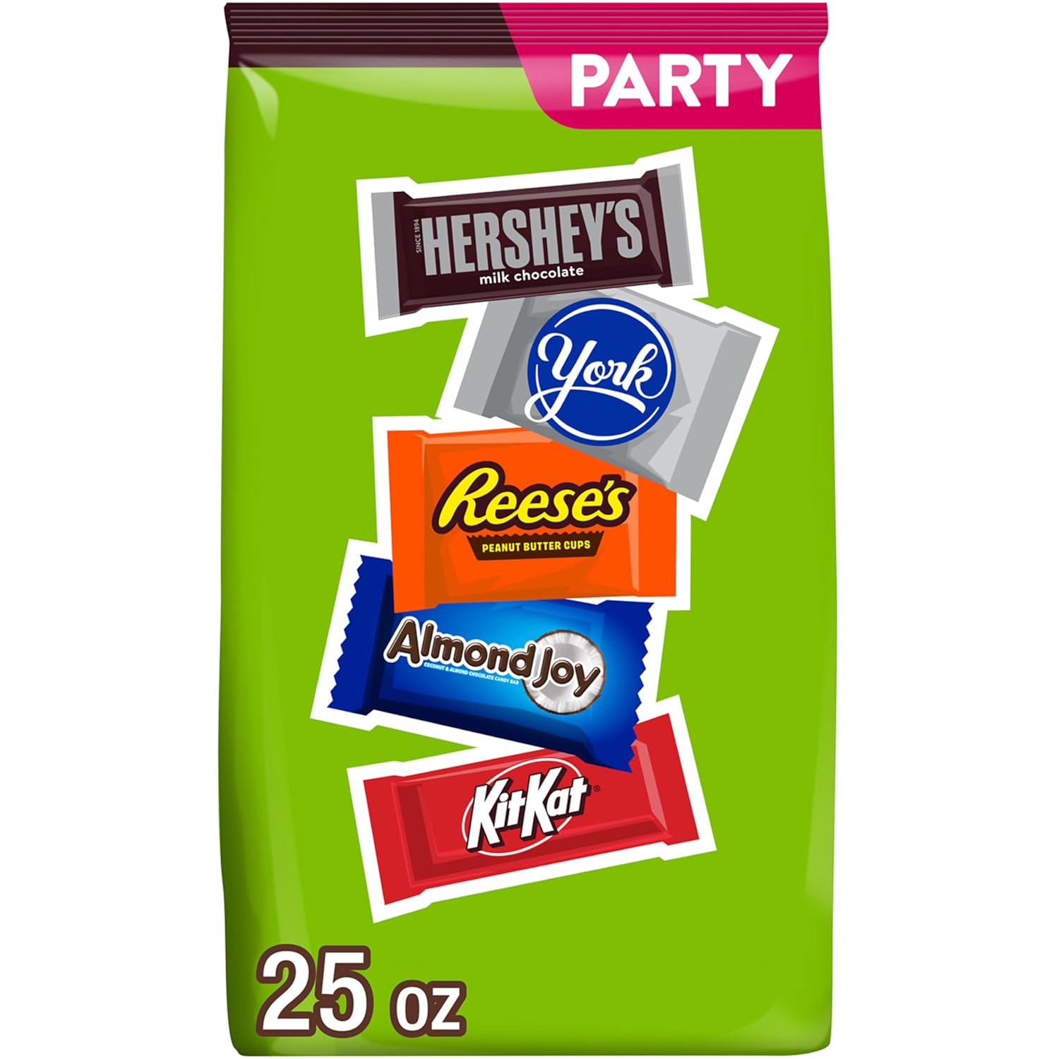 HERSHEY'S Assorted Chocolate Flavored Candy Party Pack, 30.22 oz, Pack of 8
