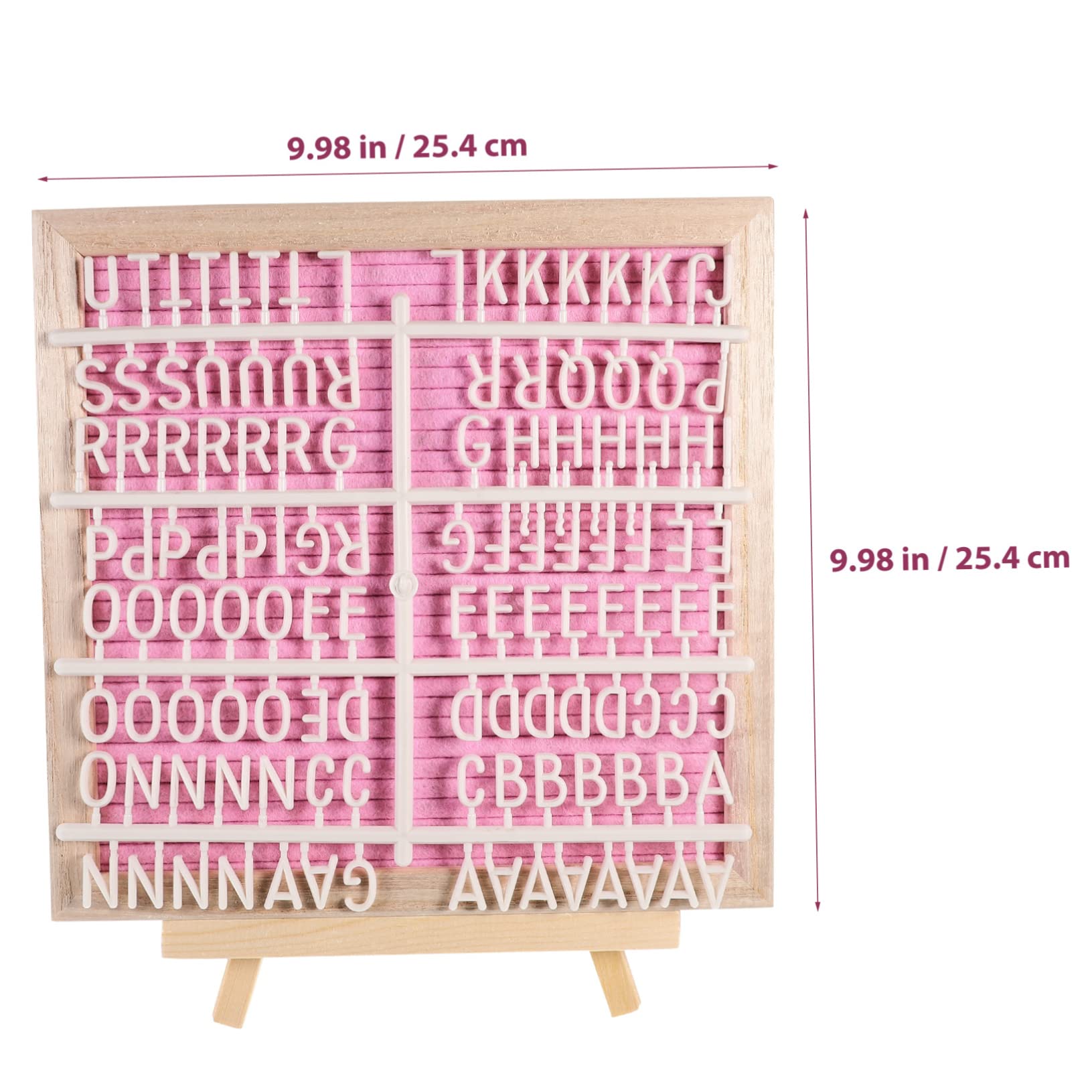 Tableau de Lettres en Feutre Rose avec Cadre Bois 1 Set