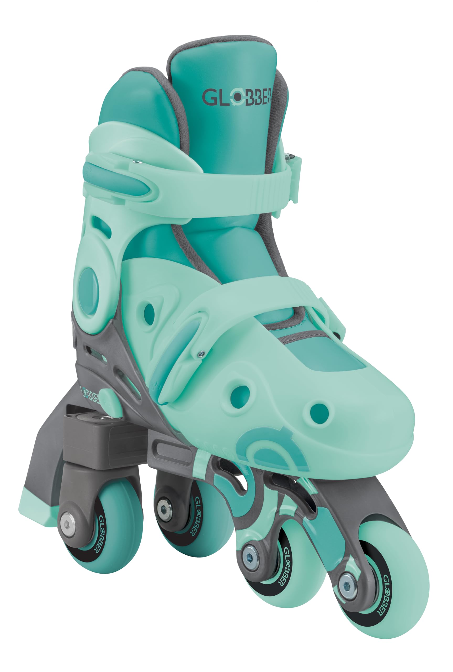 Globber Patines en Línea 2 en 1 - Patines niños 3-5+ años Talla 30-33 Verde Menta