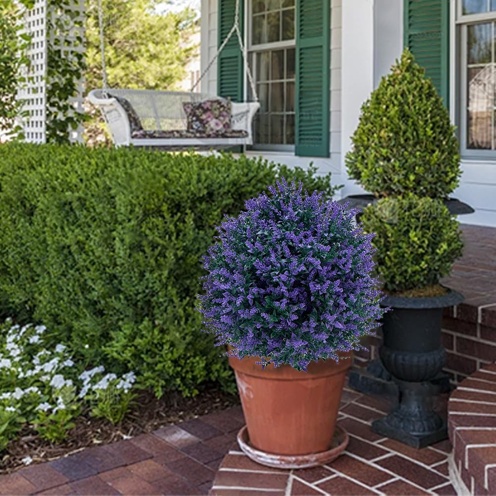 U.LSIMソロタープ(5×8) パープル Amazon.com: AHXHWKA 2 Pack Artificial Lavender Boxwood Topiary