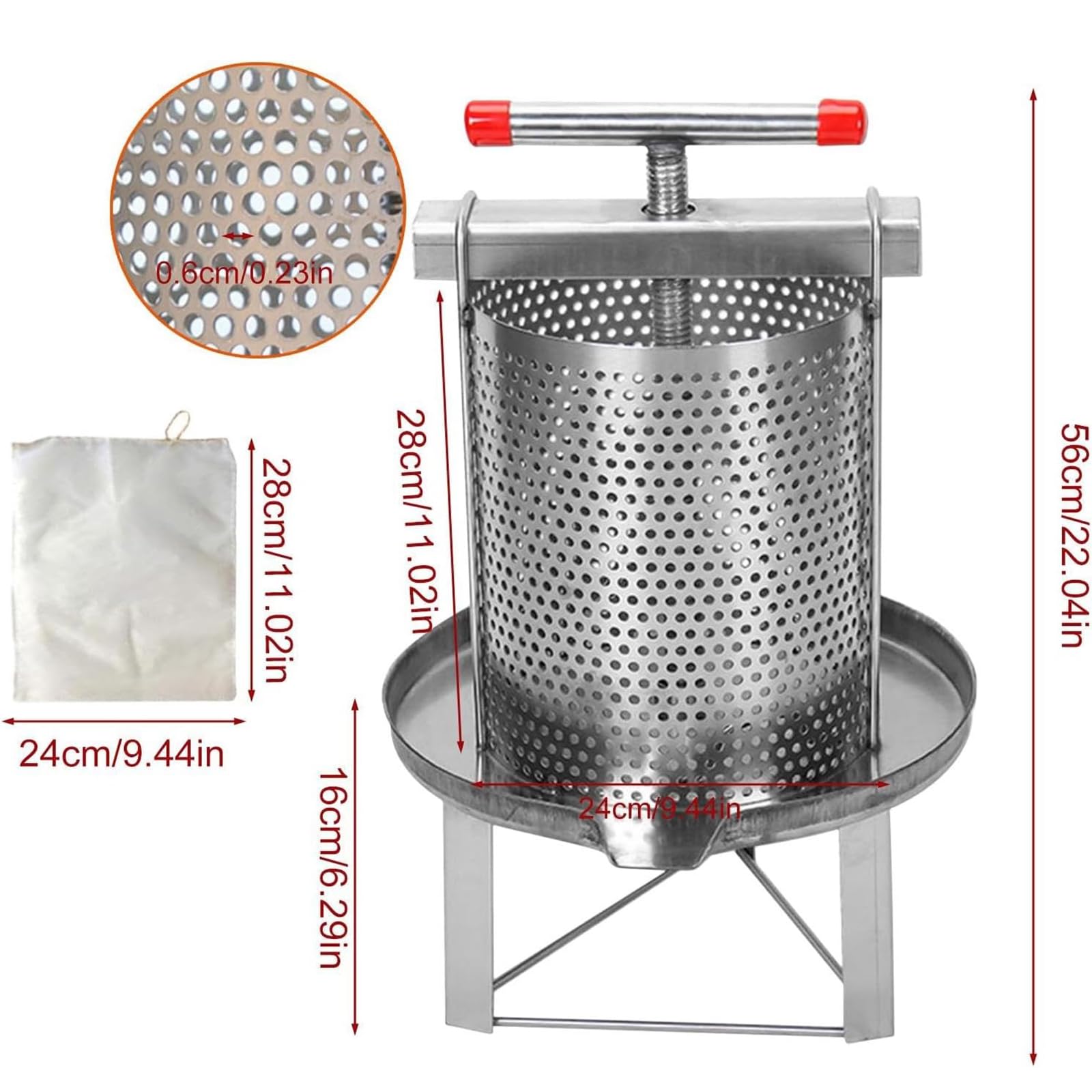 Centrifugadora De Miel Tangencial De Acero Inoxidable, Tamaño Panal, Apicultor, Accesorio Tangencial con Accionamiento Manual, Extractor De Miel De Acero Inoxidable