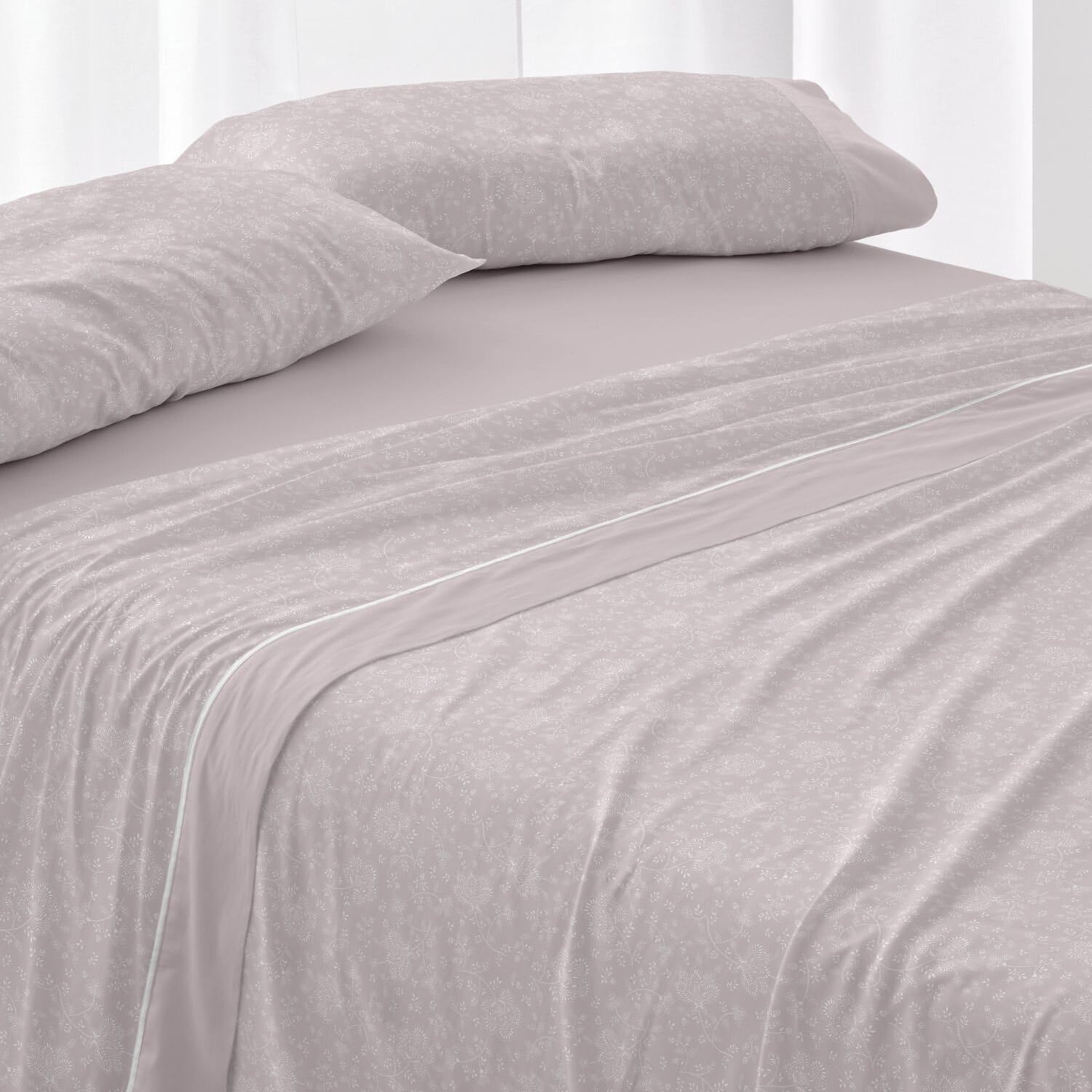 Burrito Blanco | Sábanas de Franela de algodón | Cama de 150cm. (+Medidas Disponibles) | Diseño 575 | Color Nude (150x190/200cm.)