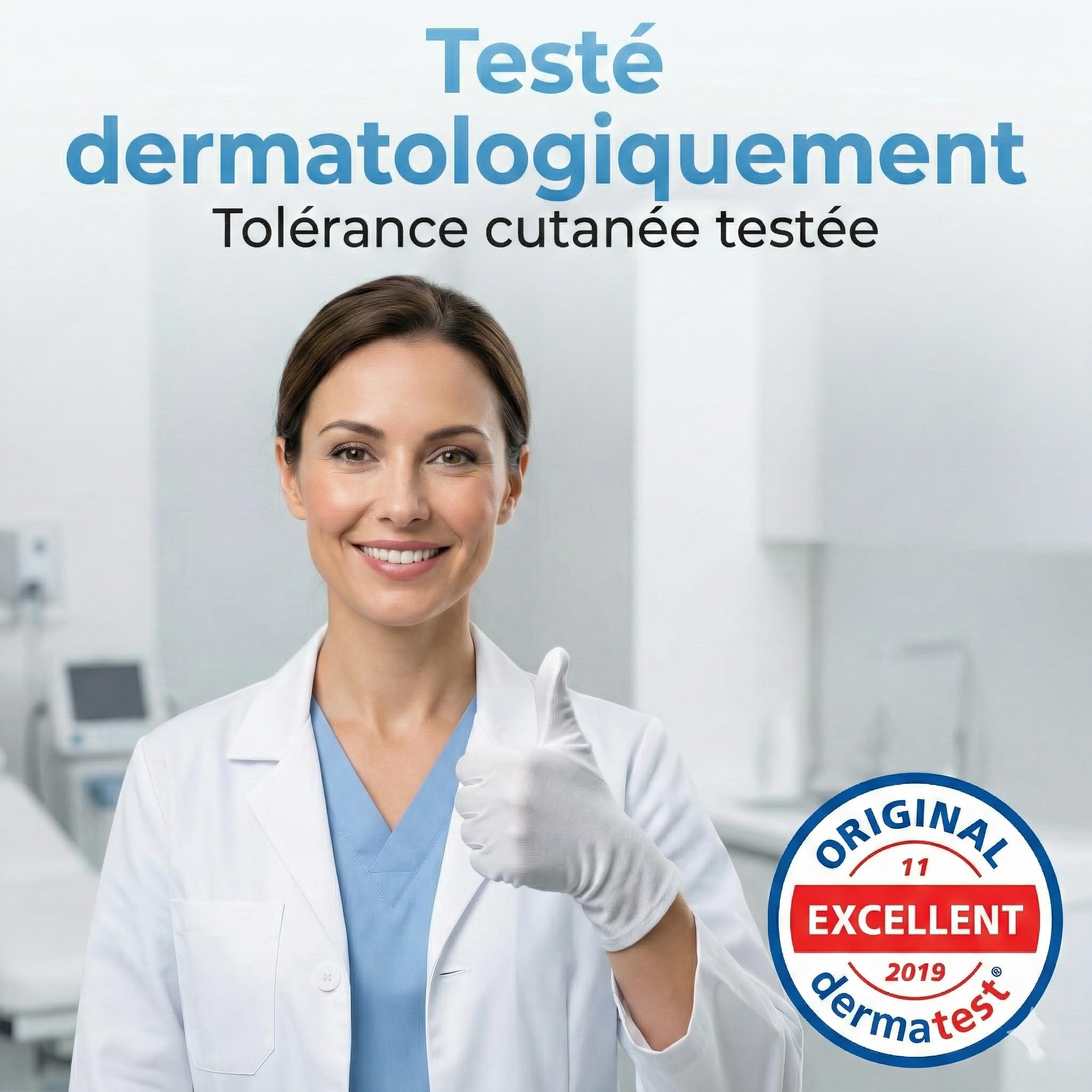 Gants coton dermatologique (Dermatest: Excellent) gants blancs pour eczema, gants hydratant main - antistatique - homme/femme - gants en coton de qualité supérieure (3 paires, M)