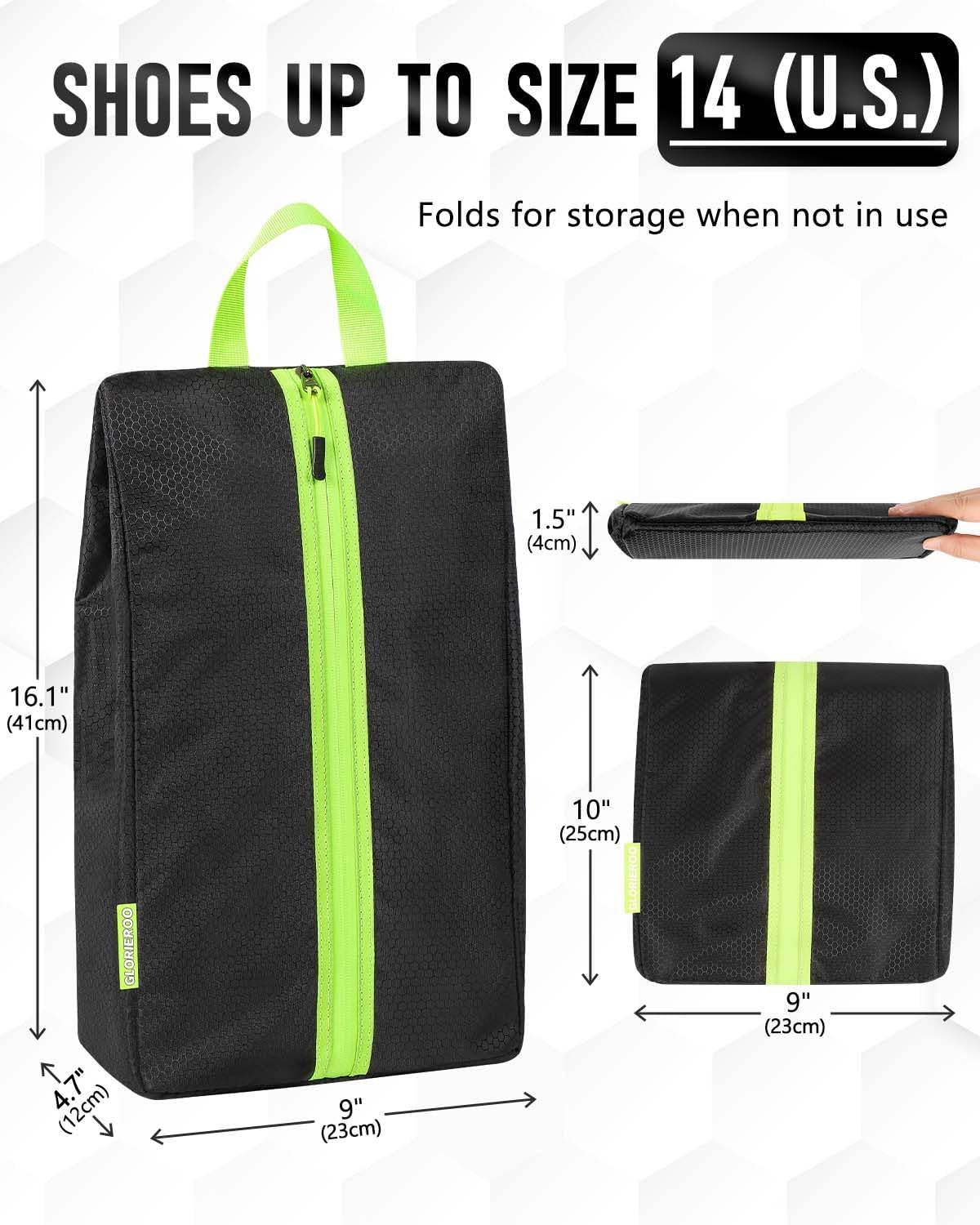 Bolsas de tacos para deportes a prueba de olores, Negro y Negro, Standard 14 US, Deporte