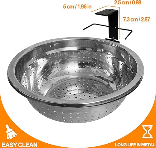 Miniatura 7 de DEALSGOGO Comederos extraíbles para ardillas para exteriores, alimentador de ardillas de metal para alimentar maíz, regalos de ardilla, fácil de