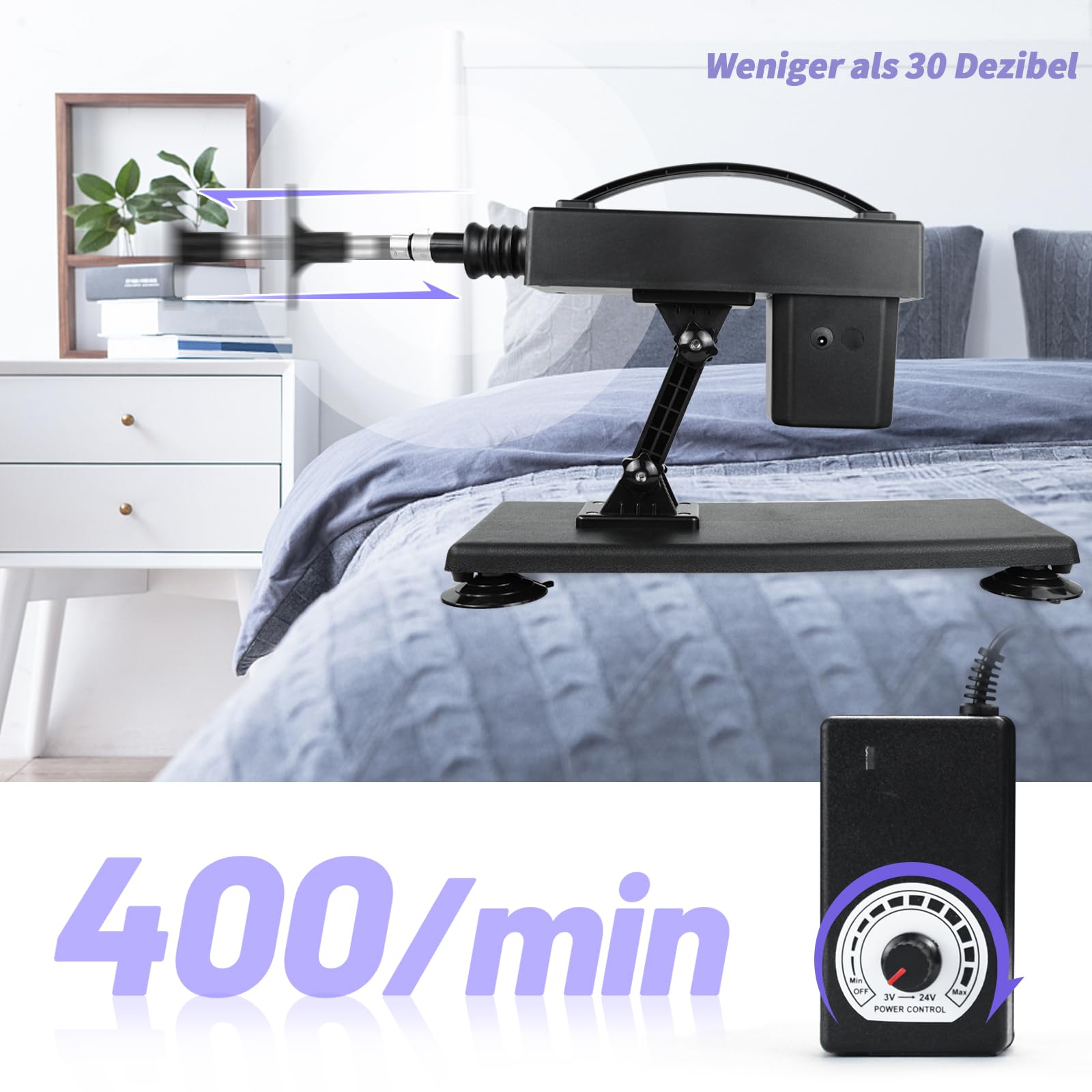 ANNGEOK Sexmaschine für Frauen Sexmaschine mit 3xlr Aufsatz Fickmaschine Sexspielzeug für die Sie Solo Fickle Maschine Frauen Extrem Sex Zubehör Sextoy (M-maschine)