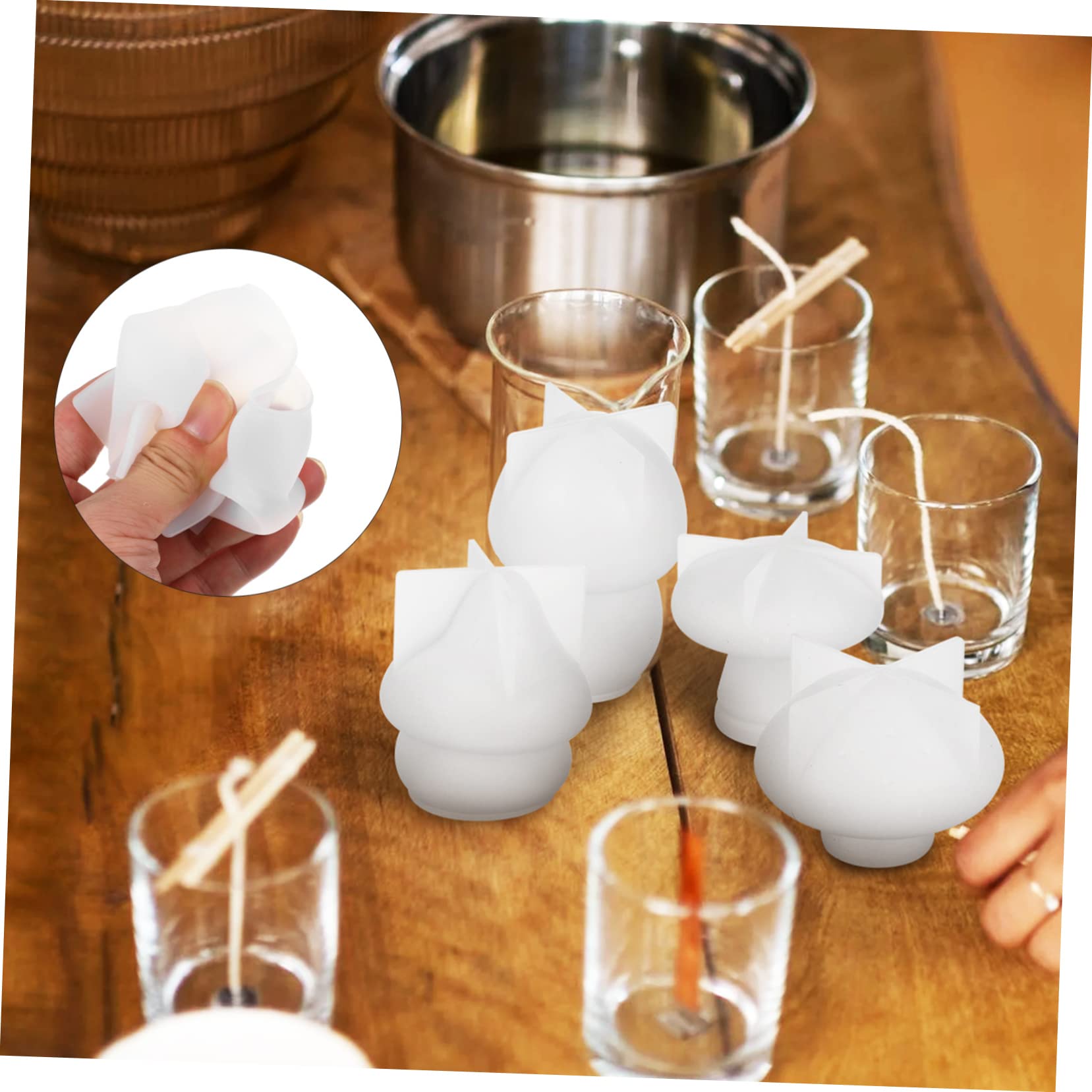 Stampi in Silicone per Funghi da 10 Pezzi per Resina Epossidica | Morbidi e Resistenti, Finitura Liscia, per Decorazioni da Tavolo e Progetti Diy, Forma Creativa 3d