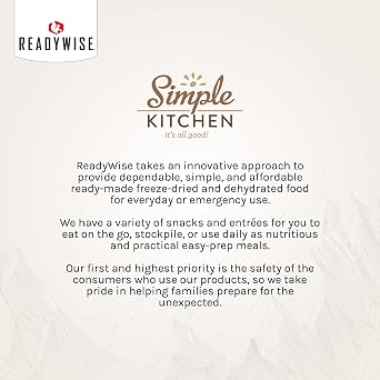 Simple Kitchen Cream of Mushroom Soup Mix - 17 Servings for Meal Prep, Vegetarian, Gluten Free, Dehydrated & Freeze Dried Survival Food for Camping Meals, Backpacking & Hiking, Survival Kit, Pack of 4