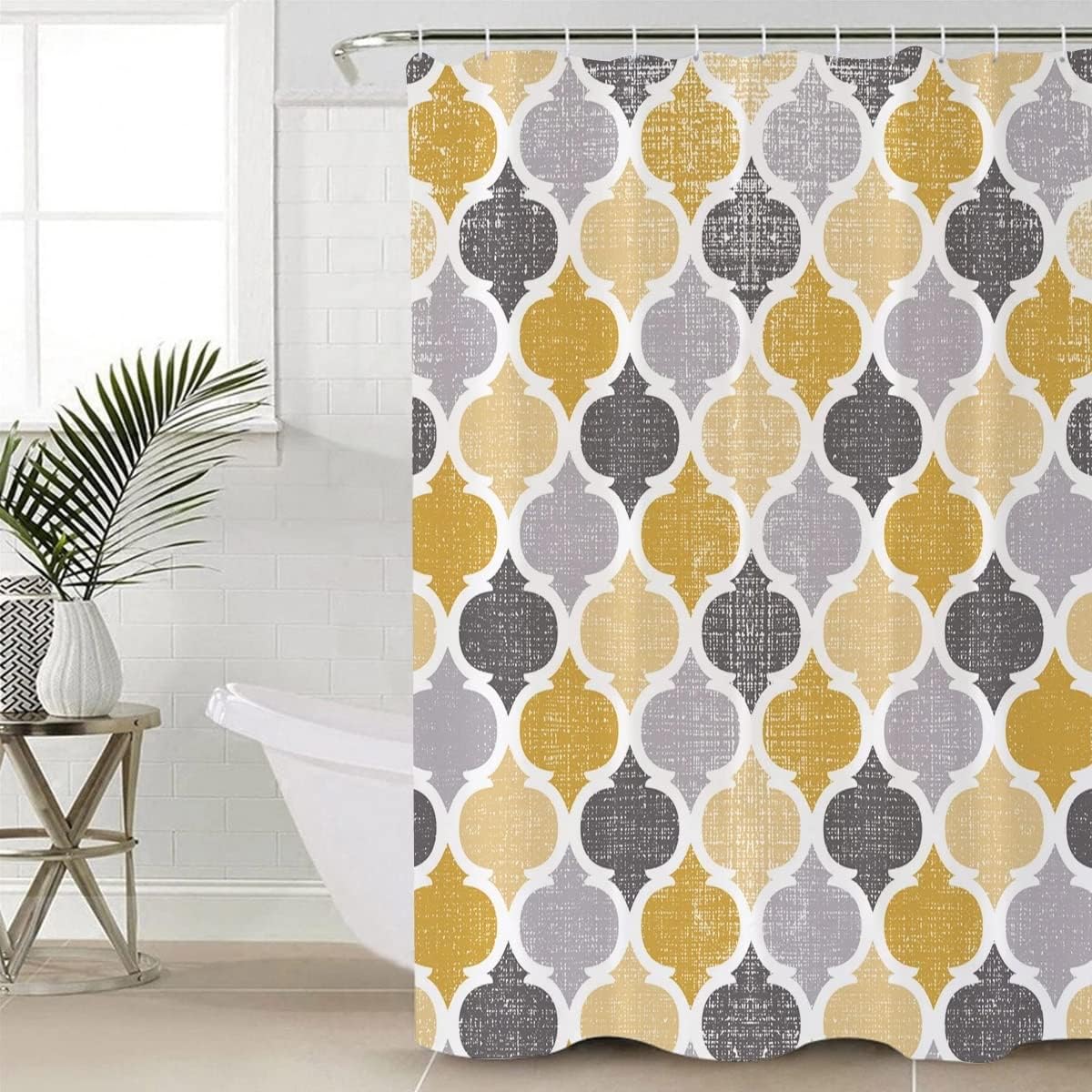 Bathroom Shower Curtain Bath Rug Set Toilet Lid Cover Floor Mats Bathroom Accessories