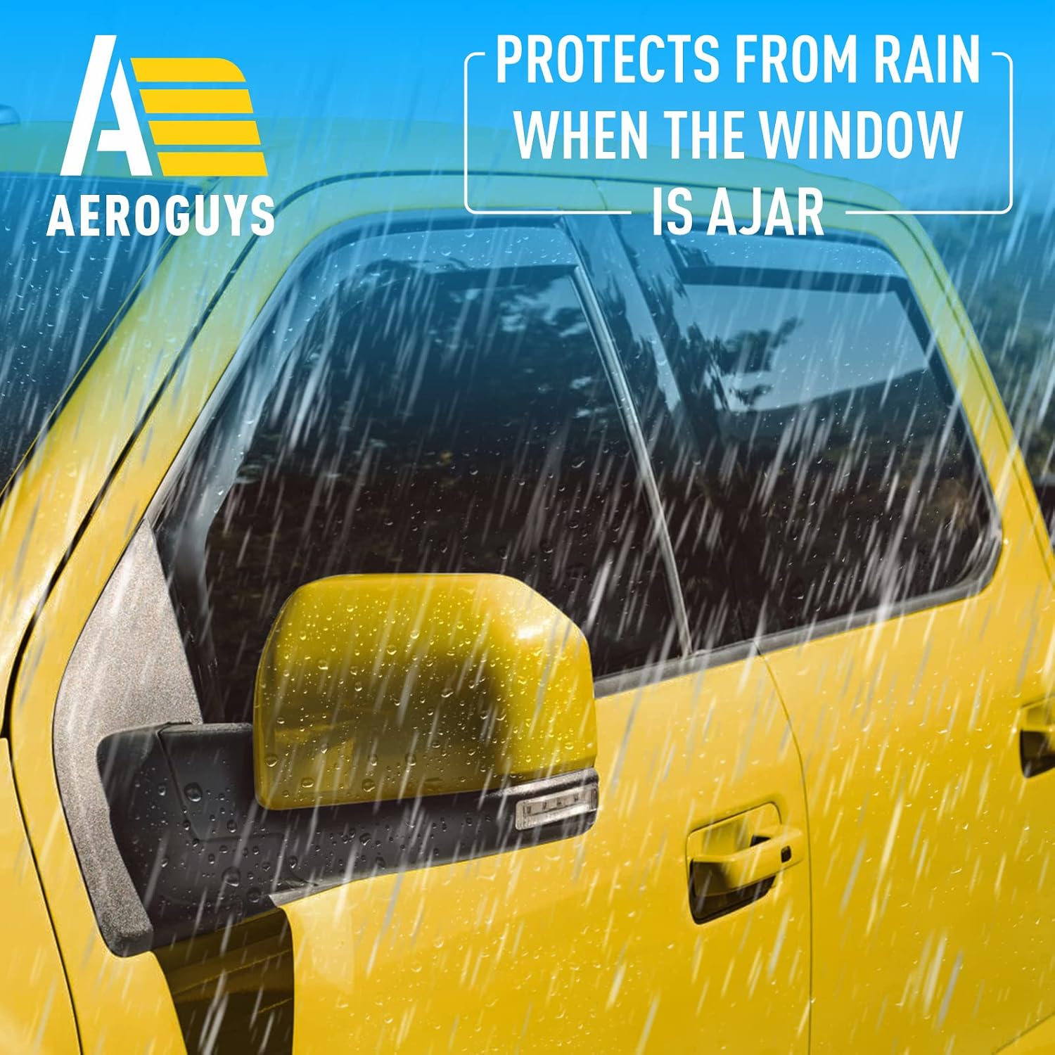 Extra Durable Window Deflectors in-Channel Window Visors Rain Guards Fit for Ford F150 2015-2020 SuperCrew, Sun Visors, Wind Vent for Shades, Exterior Car Accessories - 4pcs. AG0047