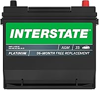Vista 1 de Interstate Batteries Automotive Battery 12V 55Ah (Group Size 35) 650CCA SLI AGM Auto Battery Replacement for Cars, SUVs, Sedans, Trucks (MTX-35)