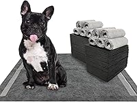 Dogcator Charcoal Puppy Training Pads 100ct 22x22 - Activated Carbon Odor Control Disposable Pee Pads for Dogs Cats Small Pets