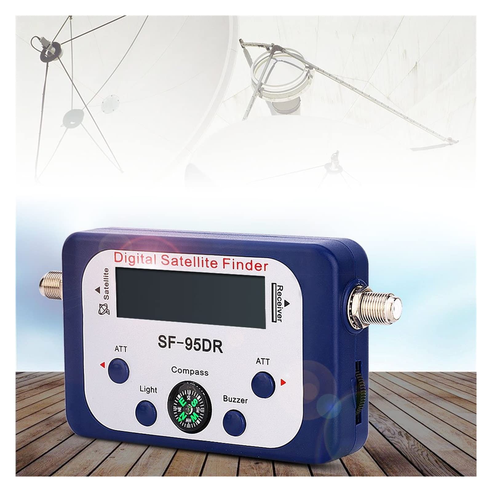 Rilevatore di segnale satellitare, Ricerca del segnale TV con visualizzazione digitale cercatore satellitare for DVB -S DVB-S2 puntatore della bussola