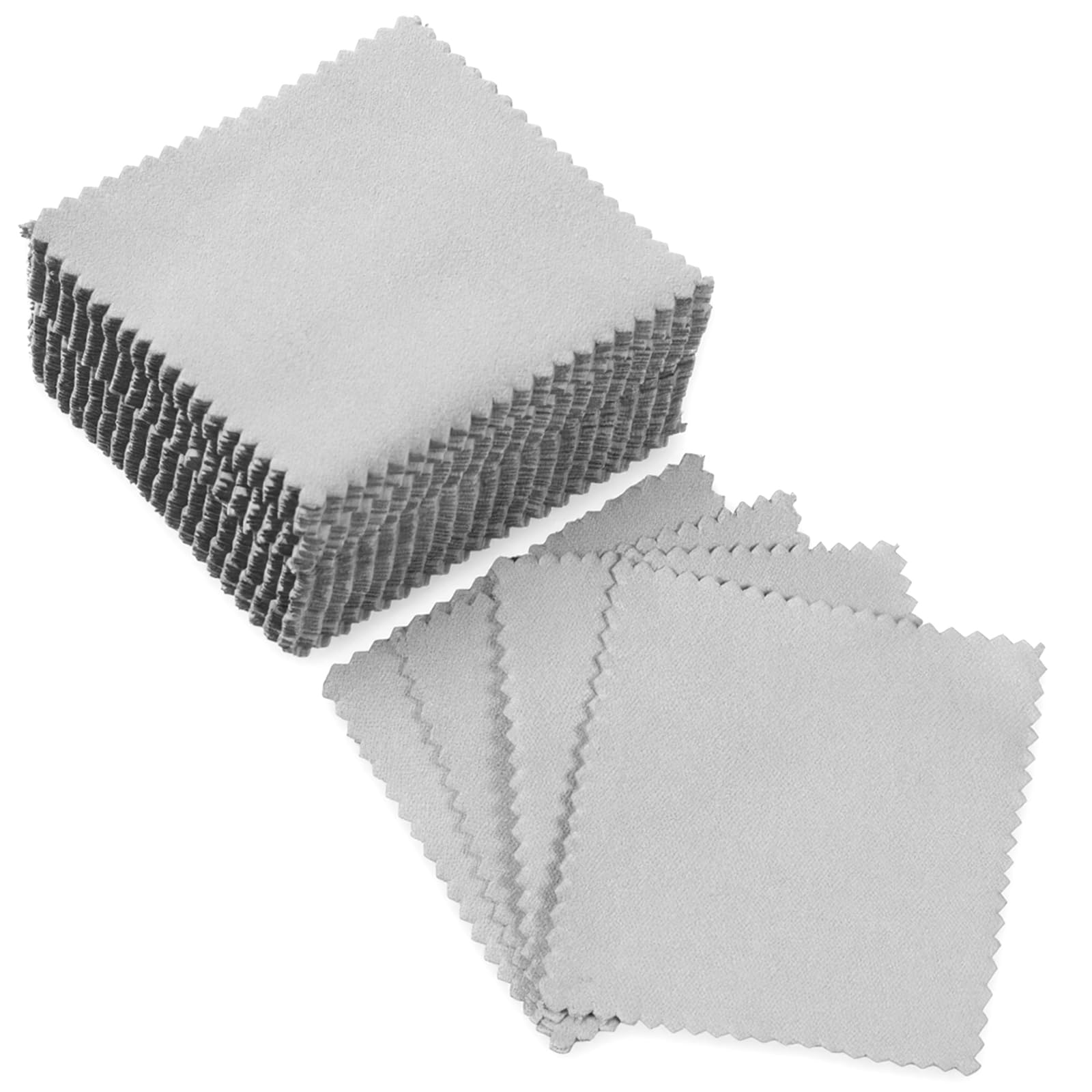 cobee 50 Pcs Jewelry Cleaning Cloth, Double Sided Polishing Cleaning Cloths