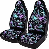Vista 59 de Horror Nightmare Skellington - 2 fundas de asiento delantero para automóvil, camión, SUV, regalos de Navidad, funda de asiento de cubo duradera, 03.