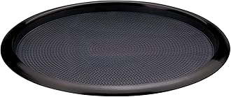 Service Ideas TR1614RIBX Tray with Removable Insert, 14" Round, Stainless Steel, Black Onyx