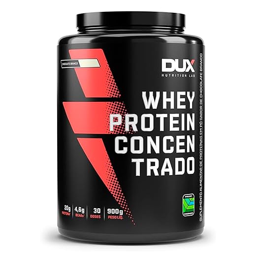 Whey Dux Chocolate Branco 900g Excelente Sabor