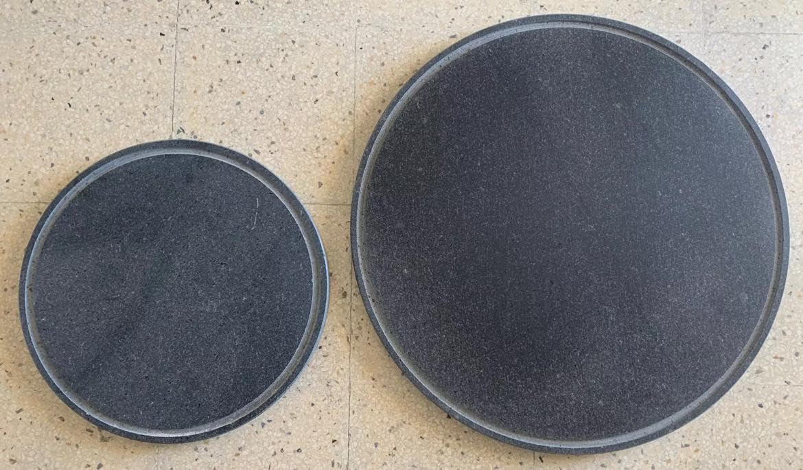 PIASTRA PER BARBECUE ROTONDA IN PIETRA LAVICA OLLARE MISURA 60 CM SPESSORE 3CM