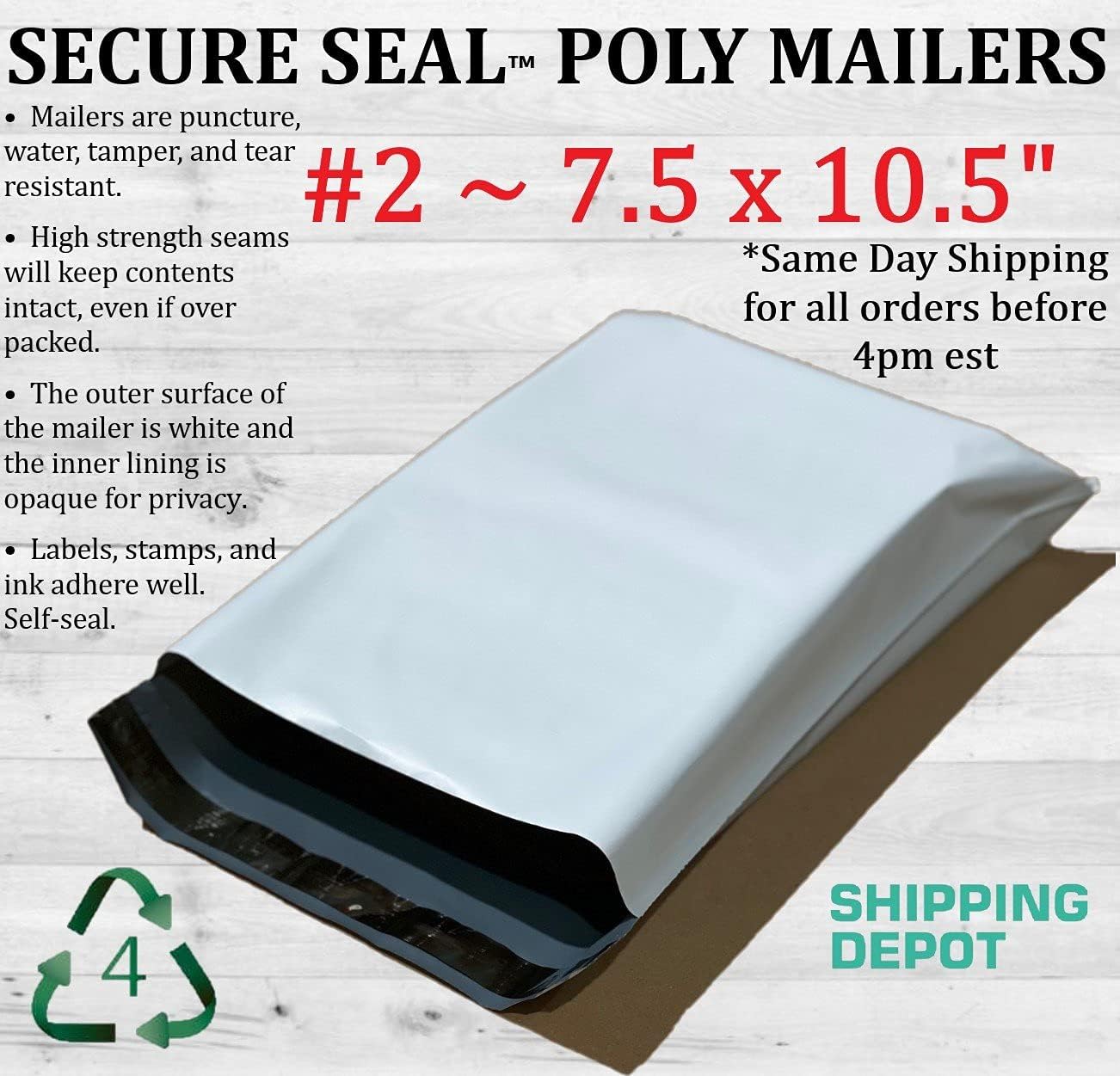 100 Pack of 26" x 32" White Poly Mailers - Self Sealing Shipping Envelopes - Large Plastic Shipping Mailers - White Poly Bags, Durable, Multipurpose, Water Proof - Packaging Bags for Small Business : Office Products