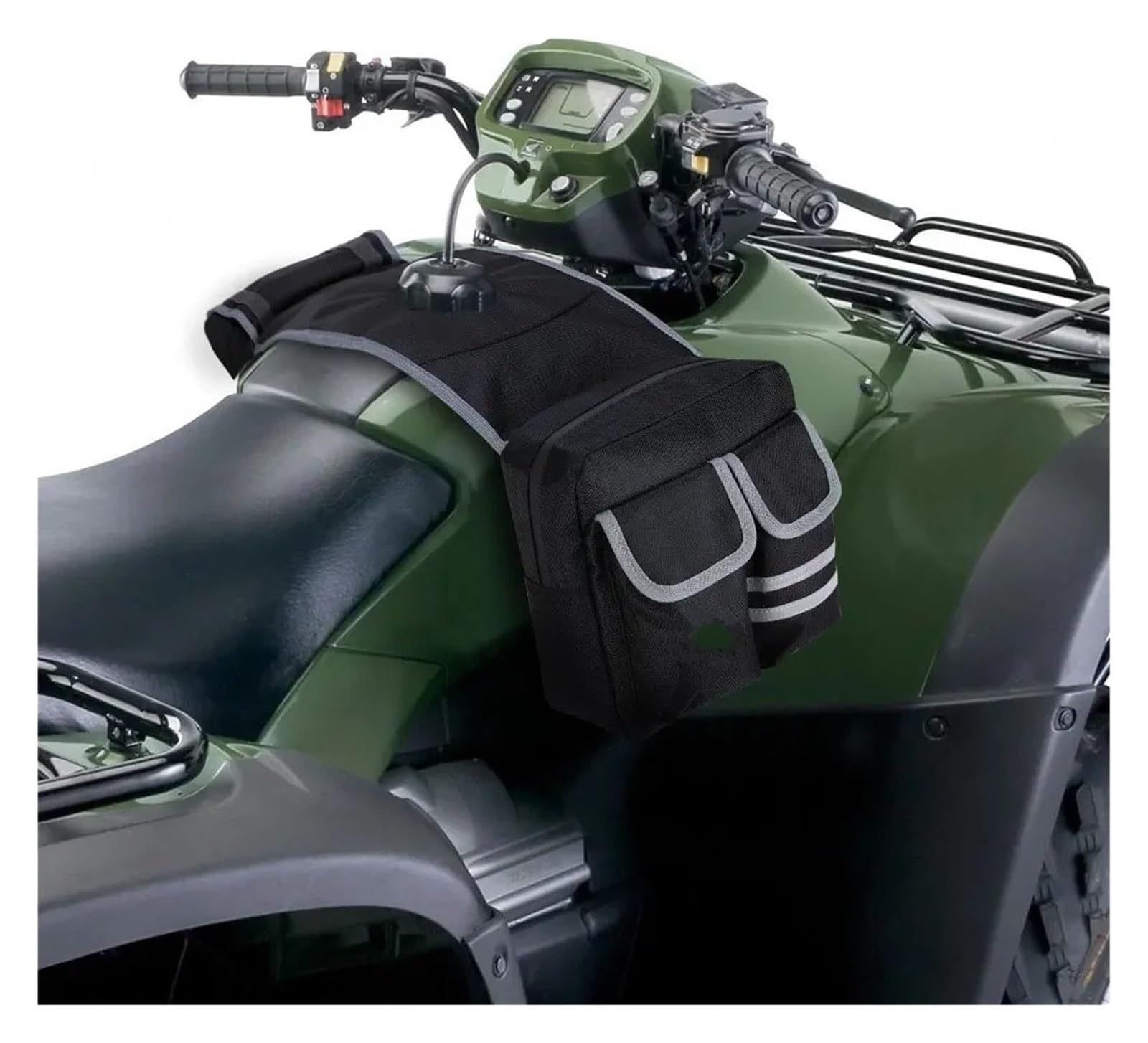 Motocicleta Alforja para ATV 400 Alforja para Tanque Combustible Motocicleta Bolsa Alforjas Motor Bolsas Paquete De Almacenamiento Portaequipajes Trasero Bolsa Trasera Moto(2 Bags)