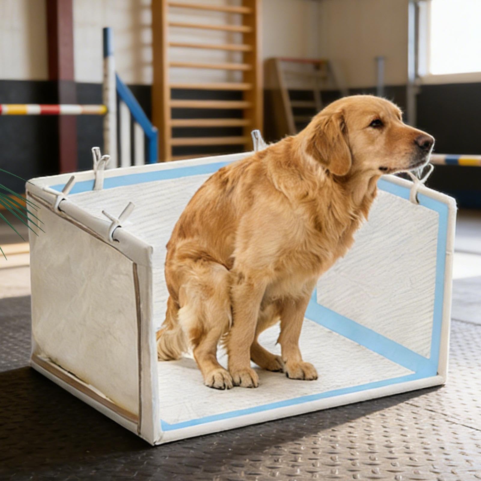 Lettiera Per Cani - Toilette Per Animali Impermeabile Con Pareti Alte | Porta Assorbente Per Pipì Con Paraspruzzi | Facile Da Pulire | Vassoio Porta Assorbenti Per Cuccioli Pieghevole A Prova Di Fuori