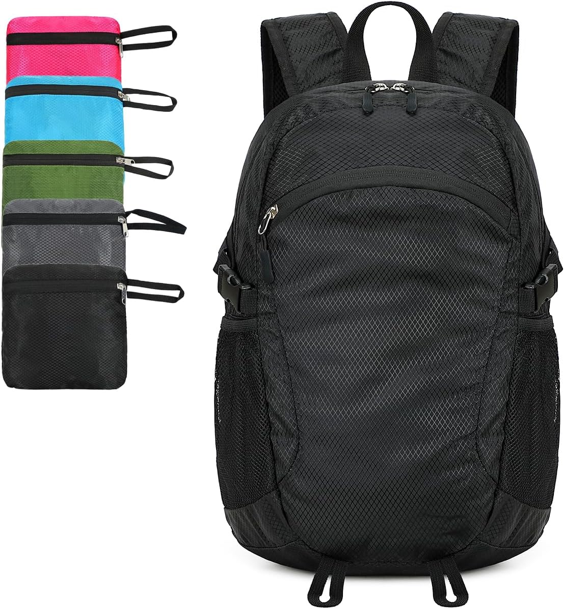 Small Hiking Backpack Travel Lightweight Hiking Packable Daypack Water-Resistant Foldable Backpacks 15L for Travel Women Men Camping (Black) Small Hiking Backpack Travel Lightweight Hiking Packable Daypack Water-Resistant Foldable Backpacks 15L for Travel Women Men Camping (Black)