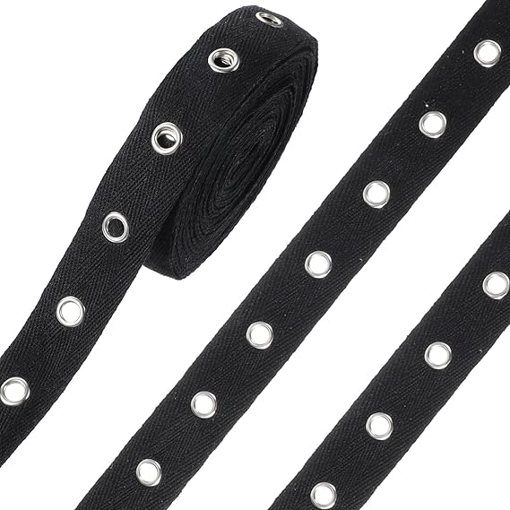 Amazon.com: 6.5 Yards Cotton Grommet Tape Eyelet Tape 1 inch Wide ...