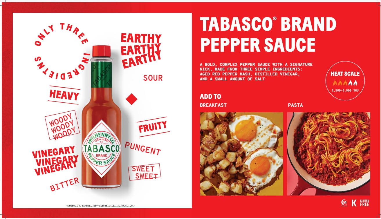 Tabasco To Go 3 x 3.7 ml Original Salsa Roja, Verde Jalapeño, Chipotle