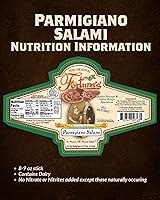 Vista 4 de Fortuna's Parmigiano Salami - Sin nitratos y gluten, cerdo totalmente natural, curado en seco, fabricado en Estados Unidos con queso parmigiano