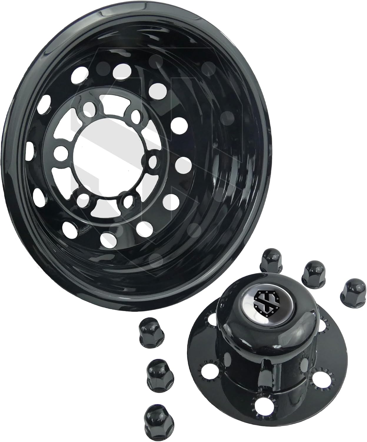 16" Black ABS Wheel Simulators for 2014-Up Ford Transit 350 HD Dually