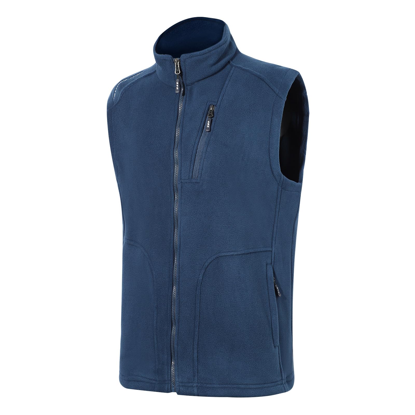BWBIKE Gilet Polaire pour Hommes Gilets Polaires Légers et Chauds Vêtements d’extérieur Avec Poches Zippées, Veste sans Manches légère Douce pour l’hiver