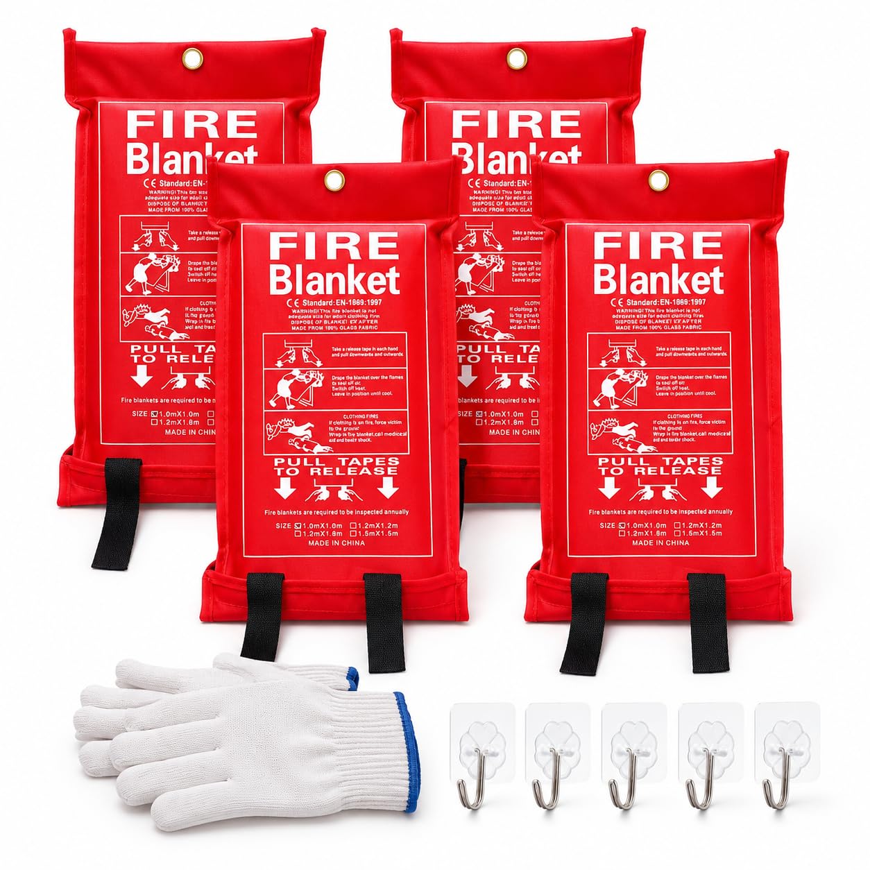 BW Wealthy Emergency Fire Blanket for Home，Fire Extinguisher Blanket,（40” x40”）-image-8