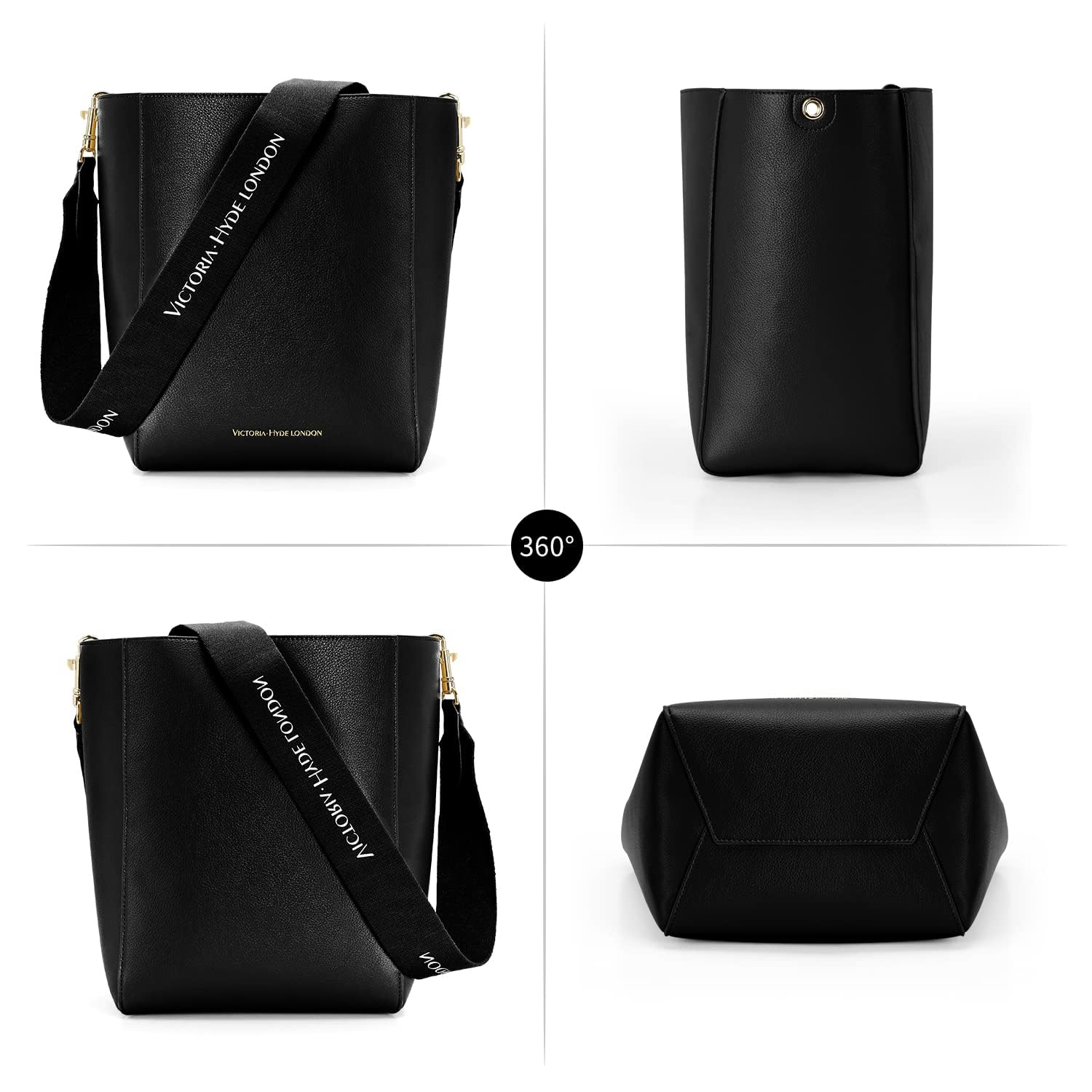 VICTORIA HYDE Borsa da donna in vera pelle PU grande capacità borsa a tracolla da donna per shopping e lavoro