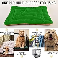 Vista 65 de Dog Bed Mat Soft Comfortable Anti-Slip Bottom Pet Mat Washable Cat Kennel Crate Pad for Small Medium Large Pets 18x24in Hot Pink Beige