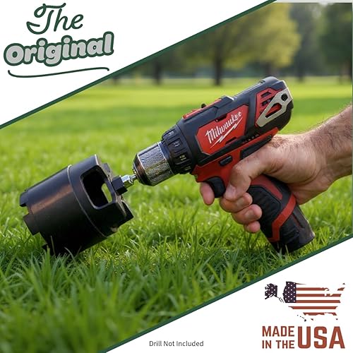 Miniatura 5 de Cortador de césped con cabezal de aspersor de 3.5 pulgadas - Accesorio de taladro inalámbrico para un fácil mantenimiento del césped  Recorta el