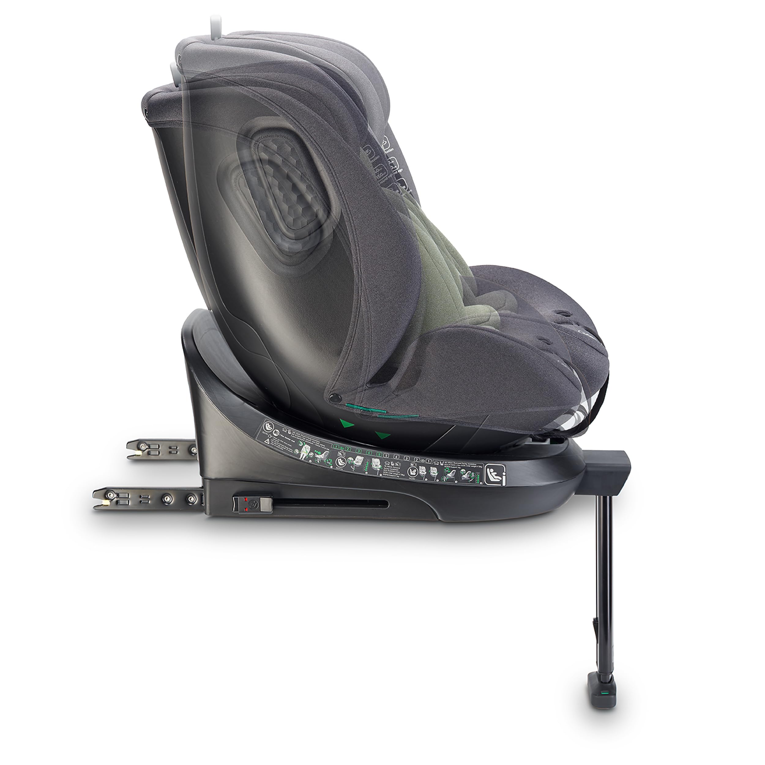 babyGO Move 360 Siège auto selon la nouvelle norme I-Size - Siège auto/siège de voiture pour enfants (40-150 cm) Vert