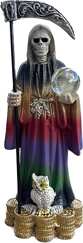 Santa Muerte 7 Colores 5" Inch Tall Statue Holy Death Grim Reaper Skull Home Decor