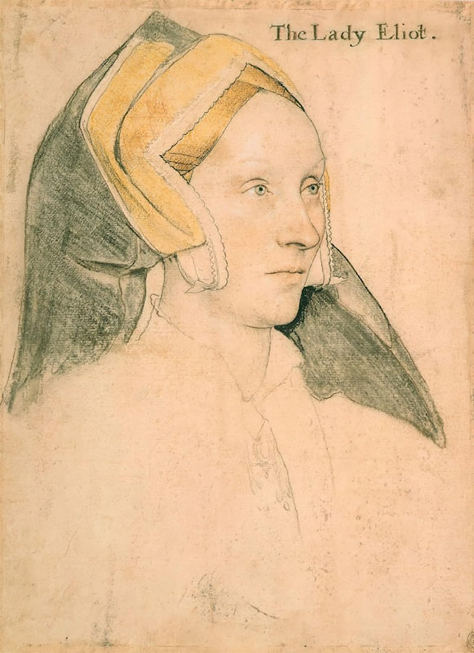 ARTXLXXBN Famous Art Print Poster Vintage Wall Art Portrait of Margaret à Barow Lady Eliot Hans Holbein Canvas Art Poster for Home Decor 60x90cm