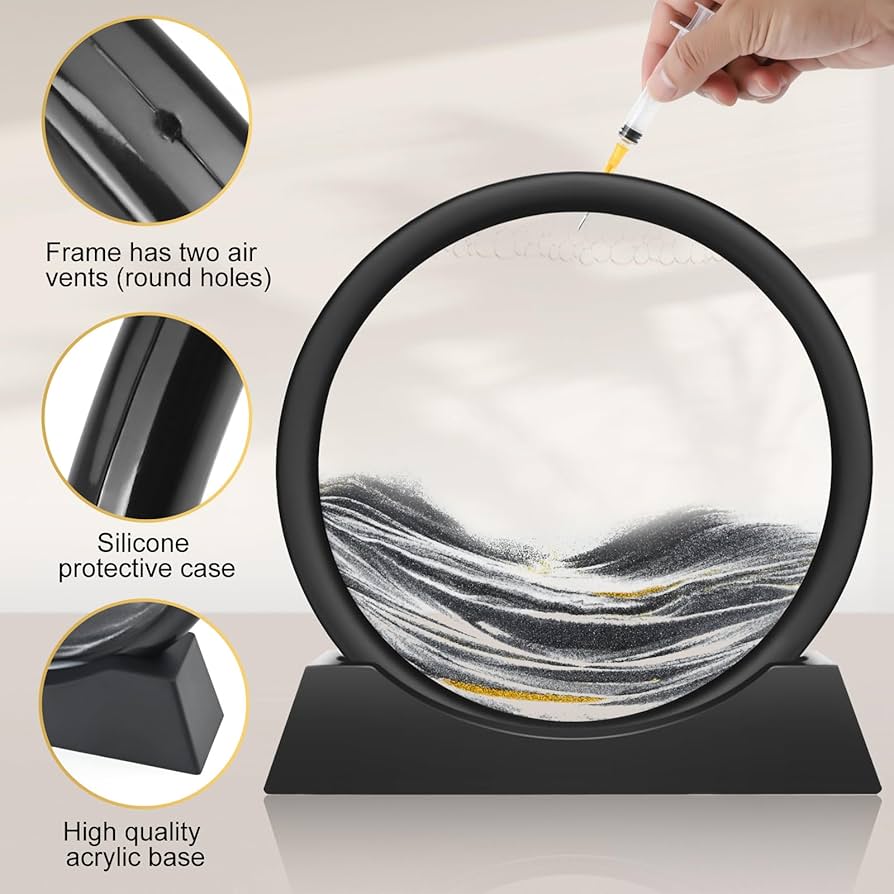 Quadro Sabbia Mobile Rotante - Decorazione Rilassante Per Adulti E Bambini Con Controller Aria - Foto 7