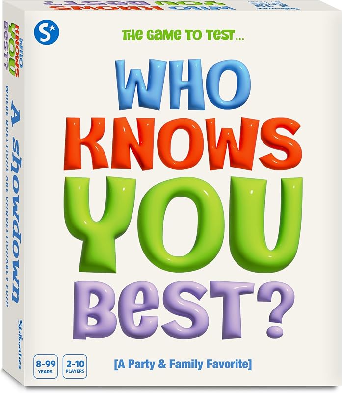 Who Knows You Best? – Card & Board Game for Family Game Nights | Conversation Game for Kids, Boys, Girls, Teens & Adults, Fun for Parties, 200 Questions, Gift for Ages 8, 9, 10 and Up