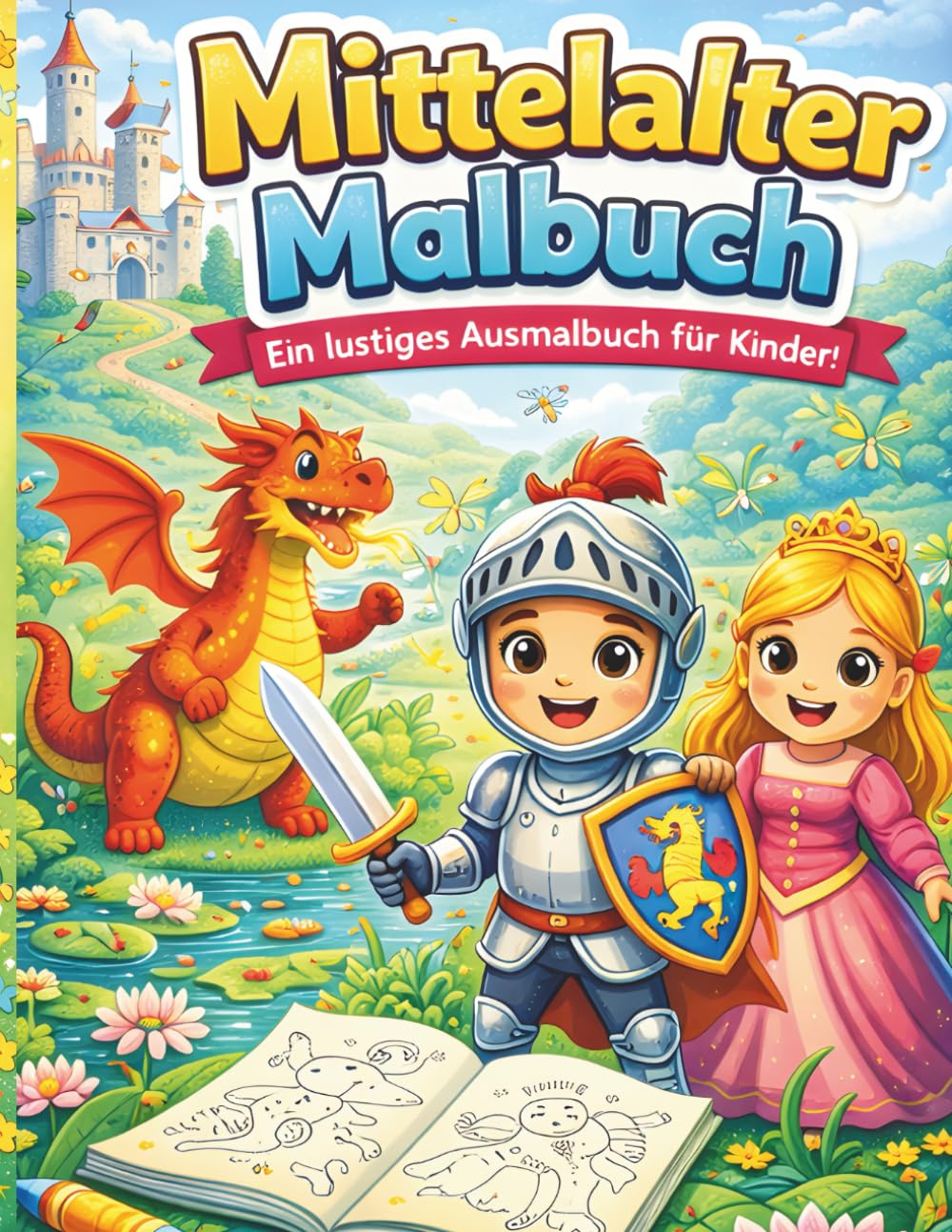 Medieval Coloring Book for Kids - Mittelalter Malbuch: A Beautiful Medieval Themed Coloring Book for Children