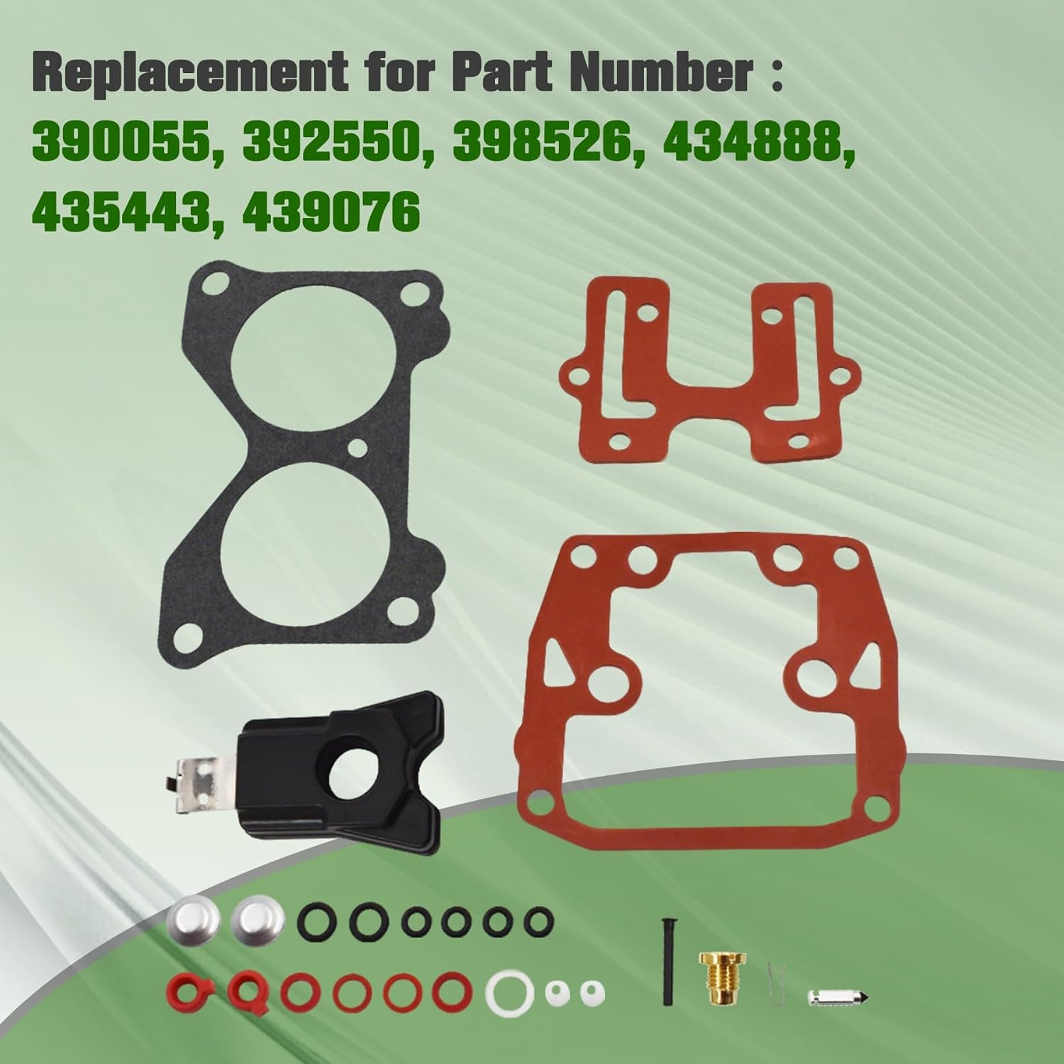 ALL-CARB 3 x Carburetor Carb Repair Kits with Float Replacement for Johnson Evinrude V4 85 90 100 115 125 140hp and V6 150 155 175 185 200 235hp