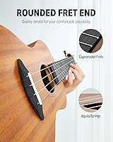 Vista 5 de Donner Kit de ukelele para concierto, de madera de caoba y 23 pulgadas, principiante, con clase en línea gratuita, bolsa de actuación, correa