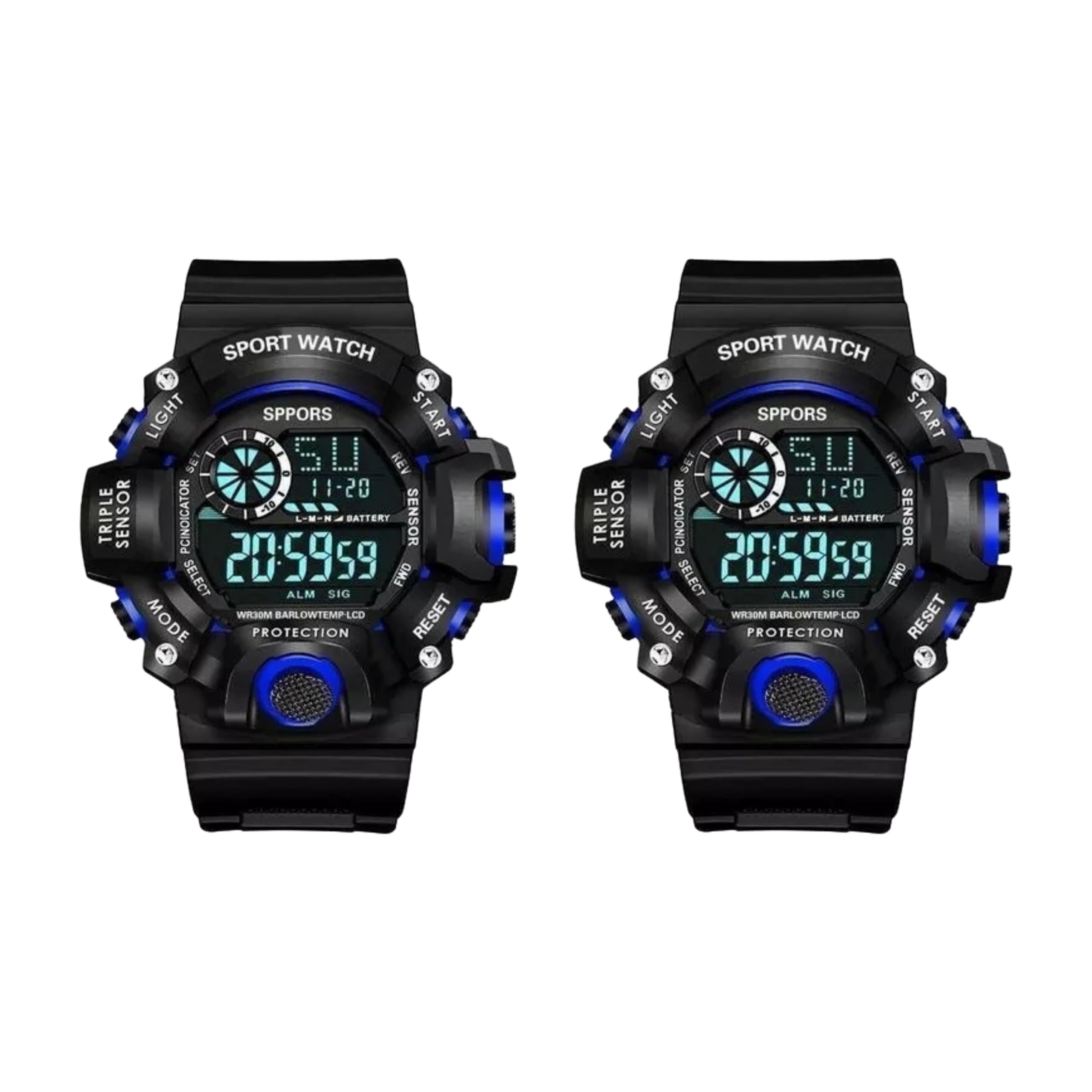 KIMY Digital Sports Watch with Multicolor Strap, Multi-Functional Automatic Shockproof Watch for Mens and Boys (BL & BLU) (B0CLYD46BT) Amazon Price History, Amazon Price Tracker