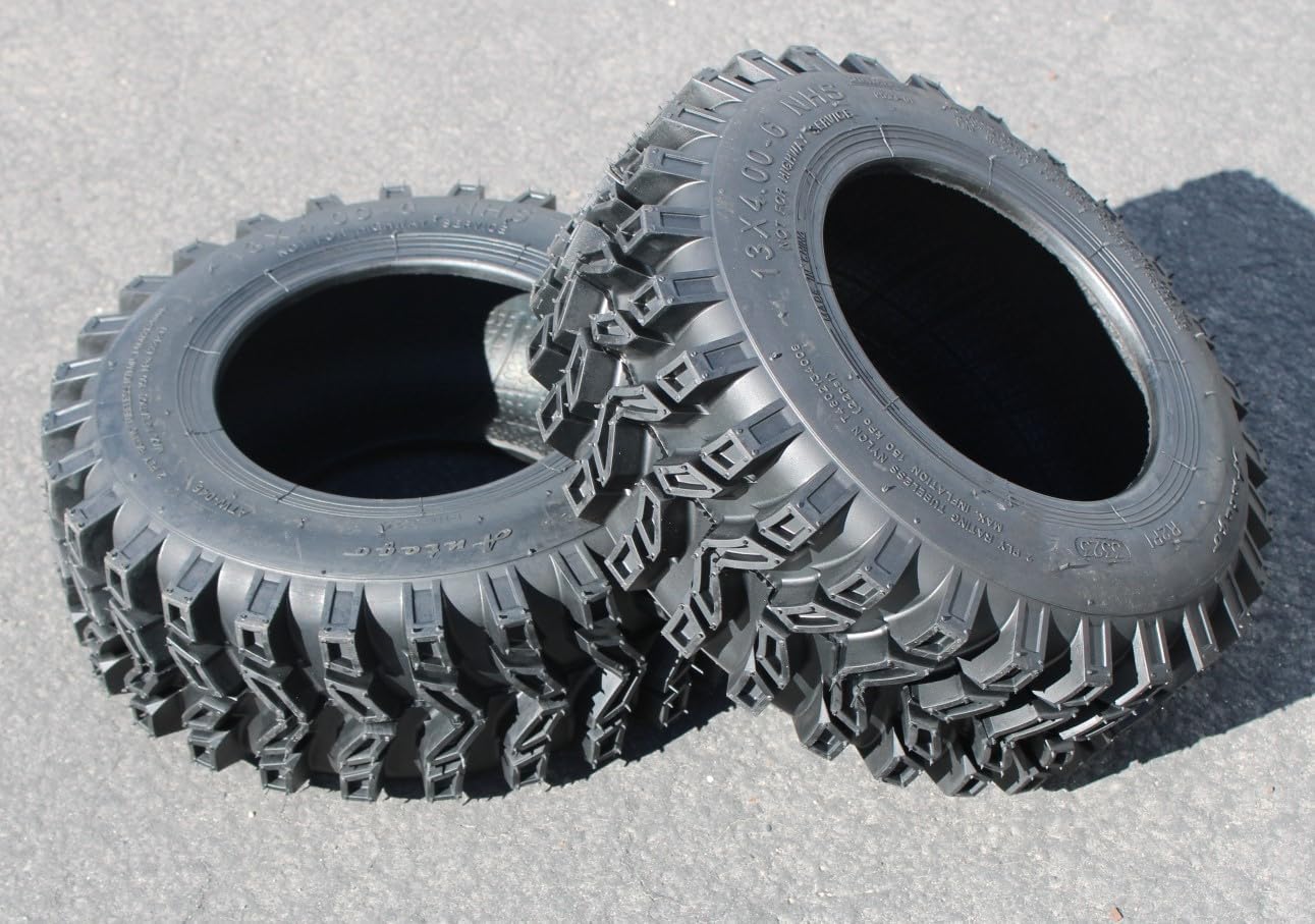 Antego 13X4.00-6 ATW-046 2 Ply Snow Tires Directional (Set of 2)