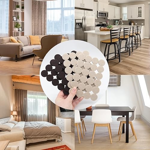 Vista 74 de Almohadillas de fieltro para muebles de madera dura, 68 unidades, almohadillas de muebles, protectores de suelo para pisos de madera dura