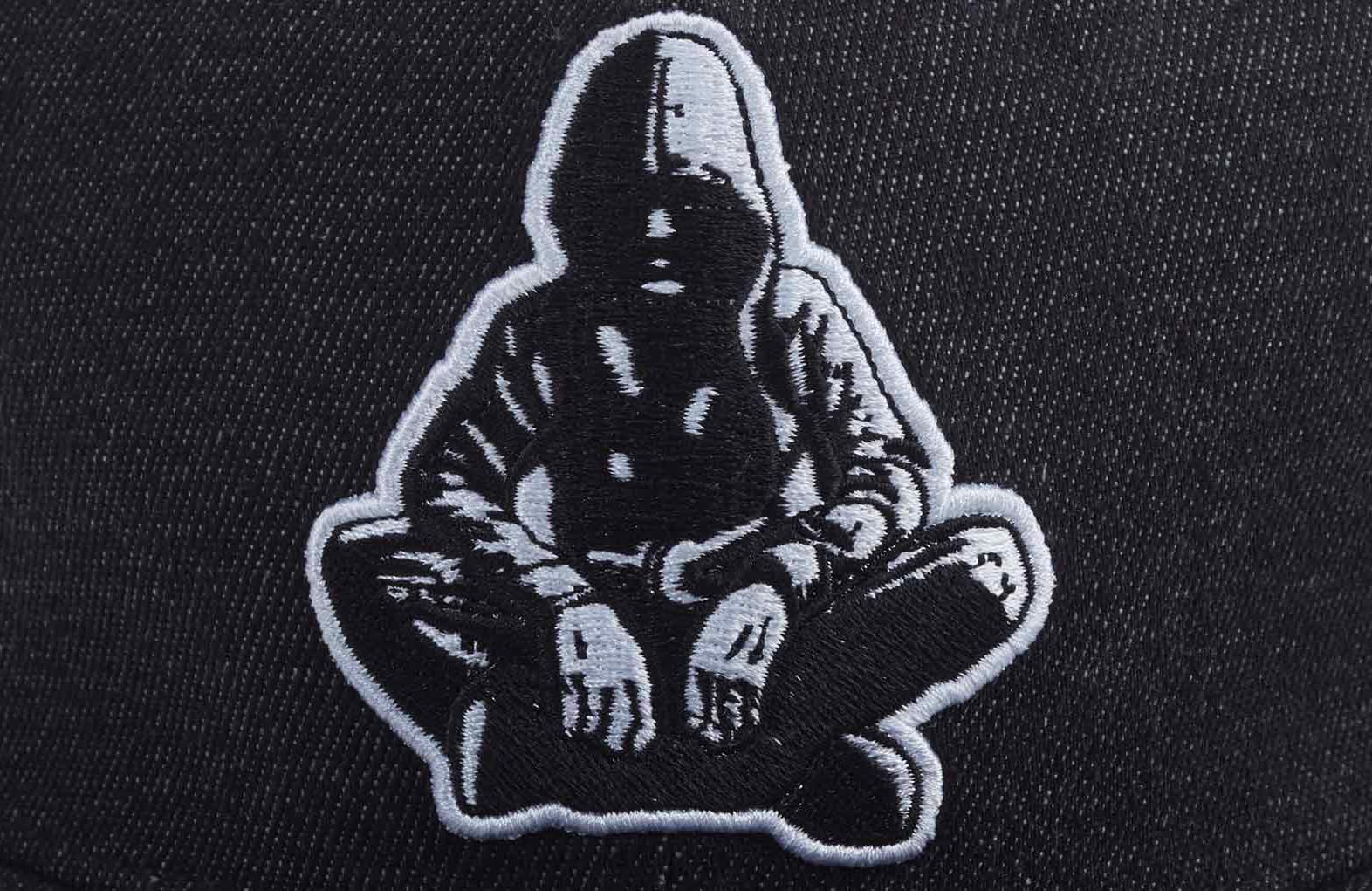 Nebelkind Czapka Snapback Męska Żeńska Czarna Denim, Jedna Rozmiar, Unisex, Czapka Bejsbolowa Wysokiej Jakości, Regulowana Rozmiar, Styl Streetwear, Czapka Bejsbolowa, Retro